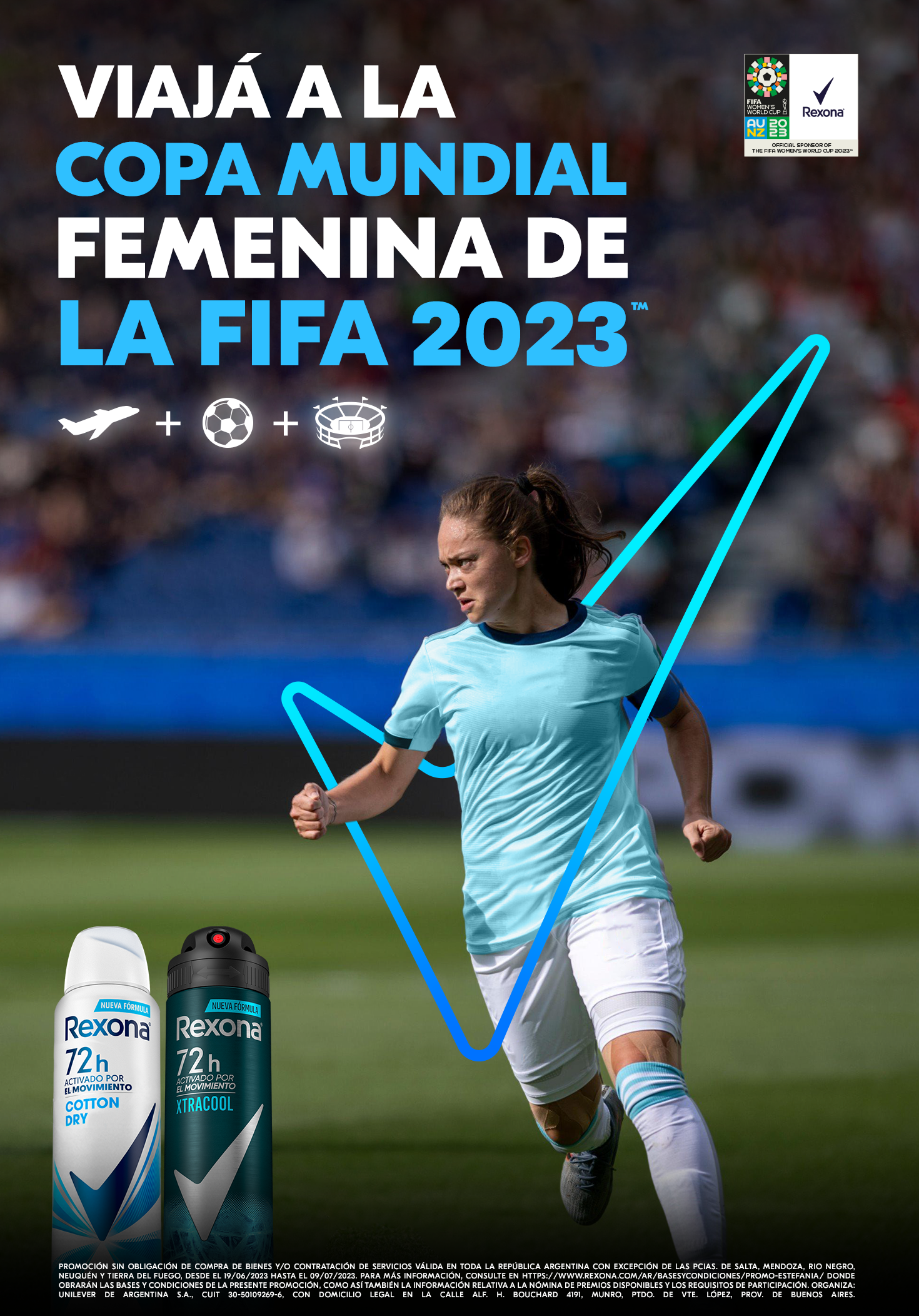 Rexona te lleva a la copa mundial femenina de la FIFA 2023